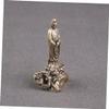 balacoo Brass Ornament Guanyin Statue Delicate Vintage Table Decor for Home Office view 3
