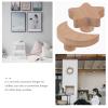 MAGICLULU 2pcs Moon Wall Mounted Xmas Clothes Storage Hook Wooden Star view 3