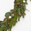 69" Christmas Artificial Evergreen Pine Cypress Pinecones & Fig Garland view 2