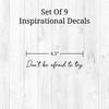 Inspirational Mirror Decals - Set of 9 Black Vinyl Affirmation Quotes Motivational Phrases Peel and Stick Positive Affirmation Stickers for Kids Teens Bedroom Living Room Office Bathroom Wall Decor view 4