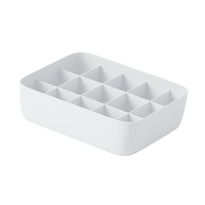 PRETYZOOM Stackable Underwear Storage Box Plastic Organizer for Bras Panties and Socks Simple White Design Material for Closet and Organization