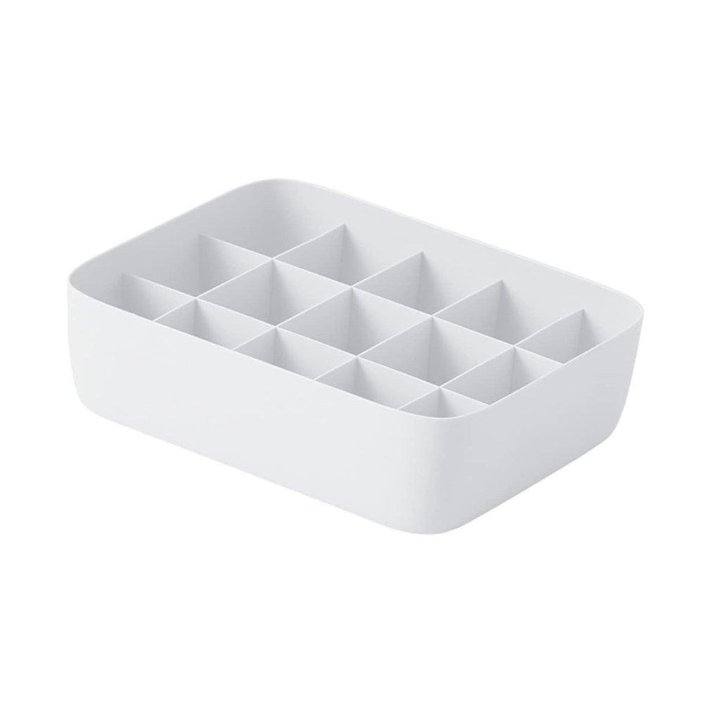 PRETYZOOM Stackable Underwear Storage Box Plastic Organizer for Bras Panties and Socks Simple White Design Material for Closet and Organization