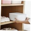 PRETYZOOM Stackable Underwear Storage Box Plastic Organizer for Bras Panties and Socks Simple White Design Material for Closet and Organization view 3