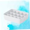 PRETYZOOM Stackable Underwear Storage Box Plastic Organizer for Bras Panties and Socks Simple White Design Material for Closet and Organization view 4