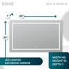 AQUADOM Soho 60"x30"x1" Large, Ultra-Slim, Led Lighted Mirror for Bathroom Defogger, Backlit and Front-Lit view 2