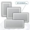 AQUADOM Soho 60"x30"x1" Large, Ultra-Slim, Led Lighted Mirror for Bathroom Defogger, Backlit and Front-Lit view 3