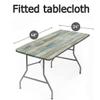 AngelSept Polyester Rectangle Fitted Elastic Edge Table Cloths, Grey Wood Grain Table Cover, for Kitchen Dining Tabletop Decoration, 4ft - 24 x 48 Inch Rectangle Tight Fit view 3