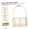 MAGICLULU Golden Woven Basket Large Wicker Storage Basket with Handle for Wedding Decor view 3