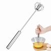 2026 Upgrade Stainless Steel Semi-Automatic Egg Whisk, Hand Push Mixer Stirrer for Making Cream of Egg Beater, Versatile Milk Frotherr, Rotary Whisk Blende for Cooking Kitchen Home Egg Milk 10inch view 1