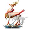 SecondWinterDJ Copper Deer Statues Sika Figures Brass Silk Ribbon Reindeer Metal Sculpture, Animal Figurines Elk Home Dcor, Desktop Art Figure, Crafts Decorations for Living Room Party (Orange) view 1