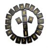 Blessfull Healing Rectangle Shape Flat Black Onyx Gemstone Runes with Elder Futhark Alphabet Engraved 25 pcs Rune Set view 1