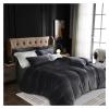 Bed, 4pcs Knitted Velvet Bedding Set Duvet Cover with Comforter Sheet Pillowcase King Queen Size Solid Color Bed Linen view 2