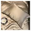 Bed, Luxury Solid Color Smooth Silky Bedding Set Duvet Cover Sheet Pillowcase King Queen Size Silk Cotton Bed Linen view 4