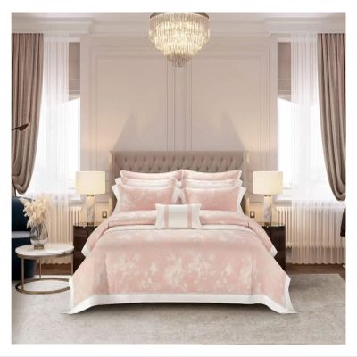 QuKan Bed, 1500TC Cotton Stain Bedding Sets 106''x90''and 90'x90''US King Bed Duvet Cover Bedsheet Pillowcase Fasion Gray Bed Set, MM-102