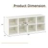 Tangkula 8 Cubbies Shoe Storage Bench, Shoe Organizer with 500 LBS Weight Capacity, Cubby Shoe Rack Storage Cabinet for Entryway, Hallway, Living Room and Bedroom (White) view 3