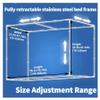 VEGIONES Canopy Bed Frame,Bed Canopy Frame, Bed Canopy Frame Canopy Bed Frame Post Poles Bunk Bed Canopy Twin Top Bunk Bed Tent Canopy Outer Bed Support Canopy, for Student Dorm, Stainless Steel view 2