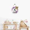 SRongmao Spring Wreaths for Front Door Rustic Farmhouse Wreath Welcome Sign Monogram Initial Letter X Sign Round Wooden Purple Flowers Door Sign for Housewarming Window Wedding 11inch view 3