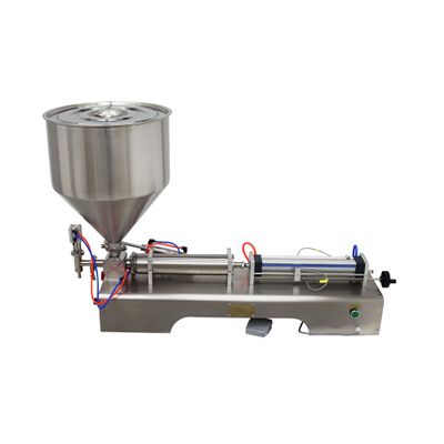 BREVELTION 30-300m Liquid Paste Filling Machine Stainless Steel Filling Machine for Cosmetic Oil Lip Gloss Honey Cream Shampoo Filling Single Nozzle 110V