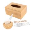RORPOIR 1pc Wooden Tissue Box Holder Compact Napkin Organizer for Home Office Stylish Khaki Design for Bathroom Kitchen Living Room Restaurant Decor view 4