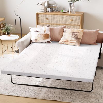 Ferlizer Twin Sofa Bed Mattress Replacement, Sleeper Sofa Mattress Topper for Pull-Out Couches, Trundle, RV. Softer Sleep, Folds Away. CertiPUR-US Certified Memory Foam Topper with Lavender Cover