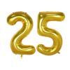 40 Inch Gold Large 25 Number Birthday Balloons,Giant Jumbo Balloons for Party, Golden Birthday Party Decorations Number Balloon for Wedding Anniversary Celebration view 1