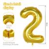 40 Inch Gold Large 25 Number Birthday Balloons,Giant Jumbo Balloons for Party, Golden Birthday Party Decorations Number Balloon for Wedding Anniversary Celebration view 3