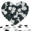 Keepsweat 1200 Pcs Black Cream White Rose Petals - Silk Rose Petals for Romantic Night, Wedding Party Decoration view 1