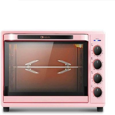 AMNOOL Mini Oven, Adjustable Power Pizza Oven, Electric Grill Oven, Removable Crumb Tray, 25 60-60  Low Temperature Zone (Pink) (Pink) Aesthetic and Practical-1*