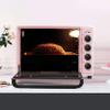 AMNOOL Mini Oven, Adjustable Power Pizza Oven, Electric Grill Oven, Removable Crumb Tray, 25 60-60  Low Temperature Zone (Pink) (Pink) Aesthetic and Practical-1* view 2