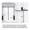 Closet Rods for Hanging Clothes, Clothing Store Heavy Duty Pull Down Closet Rod, Extendable Wardrobe Lift Pull Down Closet Rod, Aluminium Retractable Cabinet Rail Lifter Clothes Hanger Liftable Clothi view 2