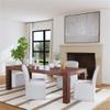 Bassett Mirror Company Meyer Dining Chair in Gray Oyster Fabric on Casters view 4