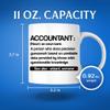 Bliss Monkey Co. Accountant Definition Coffee Mug - 11 Ounce White Handle Coffee Cup - CPA Accountant - Printed On Both Sides - Dishwasher and Microwave Safe - Premium Quality Ceramic - BMCM00225 view 2