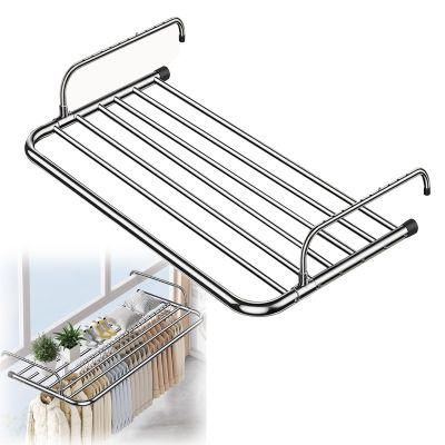Radiator Clothes Airer Rack, Portable Clothes Drying Rack For Balcony Railings Windowsill, Foldable Clothes Airer With Adjustable ArmsIndoor Radiator Outdoor Balcony Drying Rack Rail ( Color : Silver