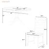 DESIGNER97 Retro 5-Piece Farmhouse Dining Table Set Extendable Round Oval Table and 4 Upholstered Chairs for Kitchen Dining Room, Antique White view 4