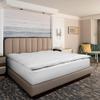 Bellagio Hotel Featherbed Mattress Topper - Thick Mattress Pad Cover - 100% Cotton Cover & Duck Feather Fill - 2"" Thick Gusset - Queen, White view 1