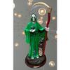 16" Green Santa Muerte Statue Holy Death Grim Reaper Sculpture Figure view 2