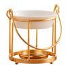 Cabilock Stylish Iron Art Ceramic Tealight Candle Holder Essential Oil Burner Aromatherapy Incense Furnace view 1