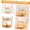 Cabilock Stylish Iron Art Ceramic Tealight Candle Holder Essential Oil Burner Aromatherapy Incense Furnace view 2