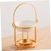 Cabilock Stylish Iron Art Ceramic Tealight Candle Holder Essential Oil Burner Aromatherapy Incense Furnace view 3