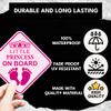 Orange Marchande Little Princess on Board Car Decal Baby On Board Sign Baby Girl Size 6" Inches (2-Pack) Baby On Board Stickers Waterproof UV Resistant. Used for Cars and Trucks. view 3