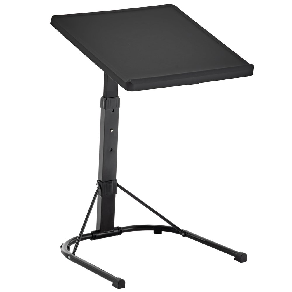 BTEXPERT Folding TV Tray Table Tray Foldable 3 Adjustable Height & Tilt Angles for Dinner Eating Reading Laptop