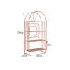 HEXEH Shelf Bookcase Bookshelf Living Room Storage Rack Bedside Shelf Floor-Standing Multi-Layer Household Small Bookcase Bedroom Iron Storage Rack Bookcase Storage Shelves (Size : Pink) view 3