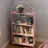 HEXEH Shelf Bookcase Bookshelf Living Room Storage Rack Bedside Shelf Floor-Standing Multi-Layer Household Small Bookcase Bedroom Iron Storage Rack Bookcase Storage Shelves (Size : Pink) view 4