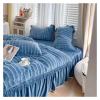 QuKan Bed, Bedding Set Single Queen King Size Duvet Cover Set Tassels Quilt Covet Bed Skirt Set Pillowcases Bedroom Comforte, MM-102 view 2