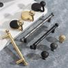 GGKLVWMA Modern Light Luxury Black Gold Kitchen Cabinet Handles Zinc Alloy Wardrobe Dresser Drawer Knobs Furniture Door Hardware 1Pcs (Color : Bright Gold Kmob) view 1