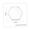 Cabilock Hexagon Floating Shelves White Wall-Mounted Iron Rack for Easy Installation and Art Decor Living Room Bedroom Kitchen Office Spaces view 3