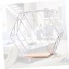 Cabilock Hexagon Floating Shelves White Wall-Mounted Iron Rack for Easy Installation and Art Decor Living Room Bedroom Kitchen Office Spaces view 4