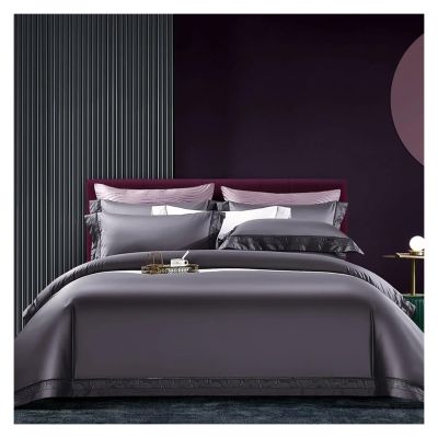 Bed, Luxury 1500TC Egyptian Cotton Bedding Set Embroidery Duvet Cover Flat Sheet Pillowcase Queen King Adult Bed Linen Set