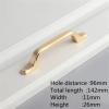 GGKLVWMA Zinc Alloy Cabinet Wardrobe Handles Furniture Cabinet Door Pulls Drawer Knobs Gold Handles for Cupboard Hardware 1Pcs (Color : Copper Brushed 96mm) view 2