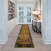 LHOMKCV Retro Buffalo Plaid Runner Rug, 2x8ft, Lodge Cabin Moose Deer Elk Leaves Long Hallway Rugs, Southwest Country Wildlife Brown Corridor Rug, Low Pile Indoor Floor Mat for Kitchen Laundry Room view 3